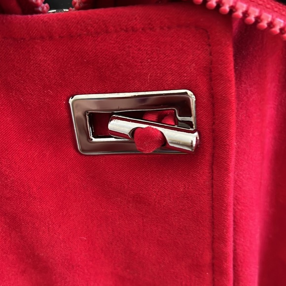 Fleet Street Red Suede Winter Jacket Size Small - Picture 4 of 10